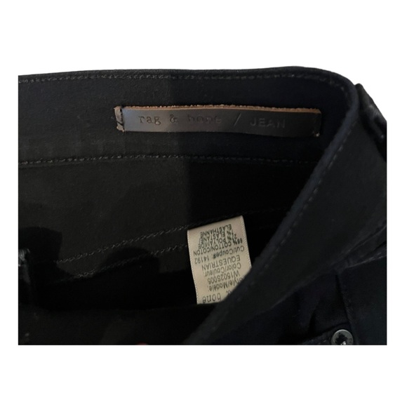 Rag and Bone Black Equestrian Cotton Blend Stretch Jeans 27 - Picture 4 of 10